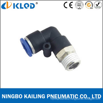 Plastic Material Male Elbow Pneumatic Fitting Pl 6-M5